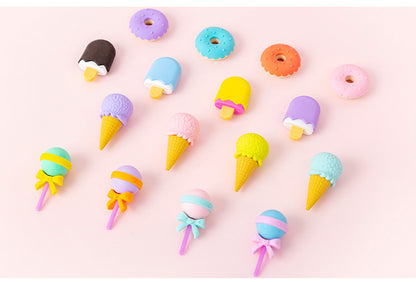 Children Dessert Theme Erasers (4 pcs)
