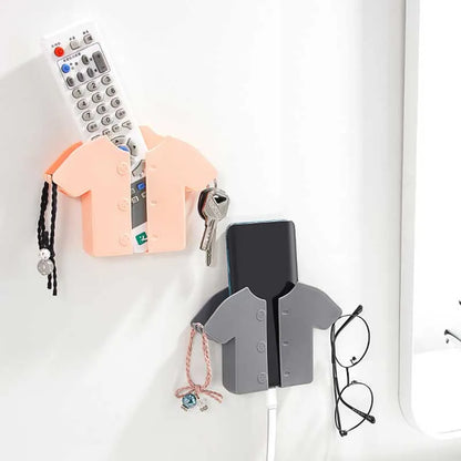 Wall mounted storage holder, Wall-mounted T-shirt Shape Punch-Free Storage Rack Box