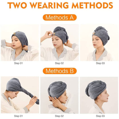 Towel Hair Dryer Wrap   Hair Turban Wrap Drying Head Towels for Women