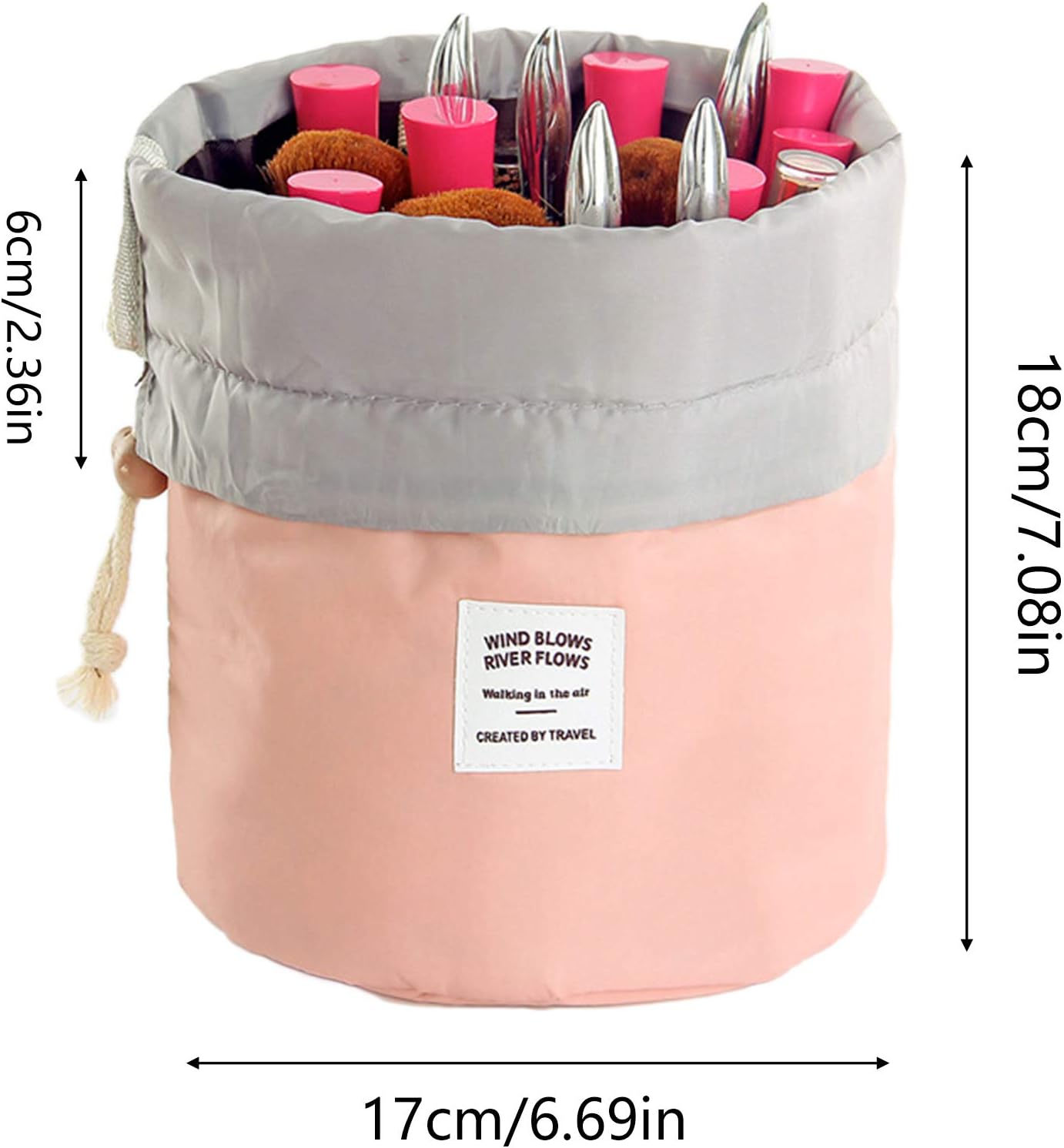 Portable Makeup & Toiletries Drawstring Bag