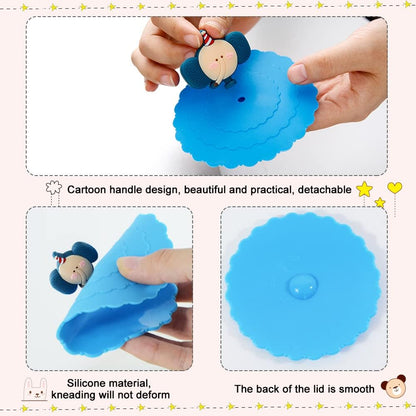 Cartoon Silicone Cup Lid
