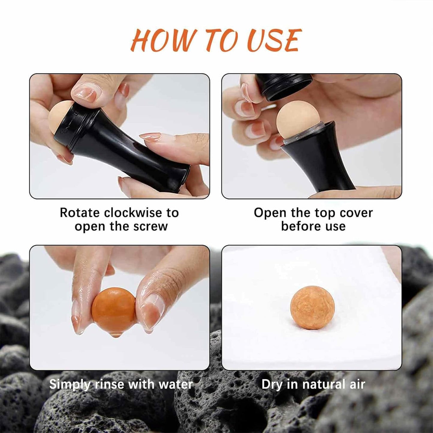 Oil Absorbing Volcanic Face Roller