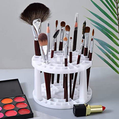49 Holes' Brush Holder, Detachable Makeup Brush & Artist Paint Brush Storage Holder Rack