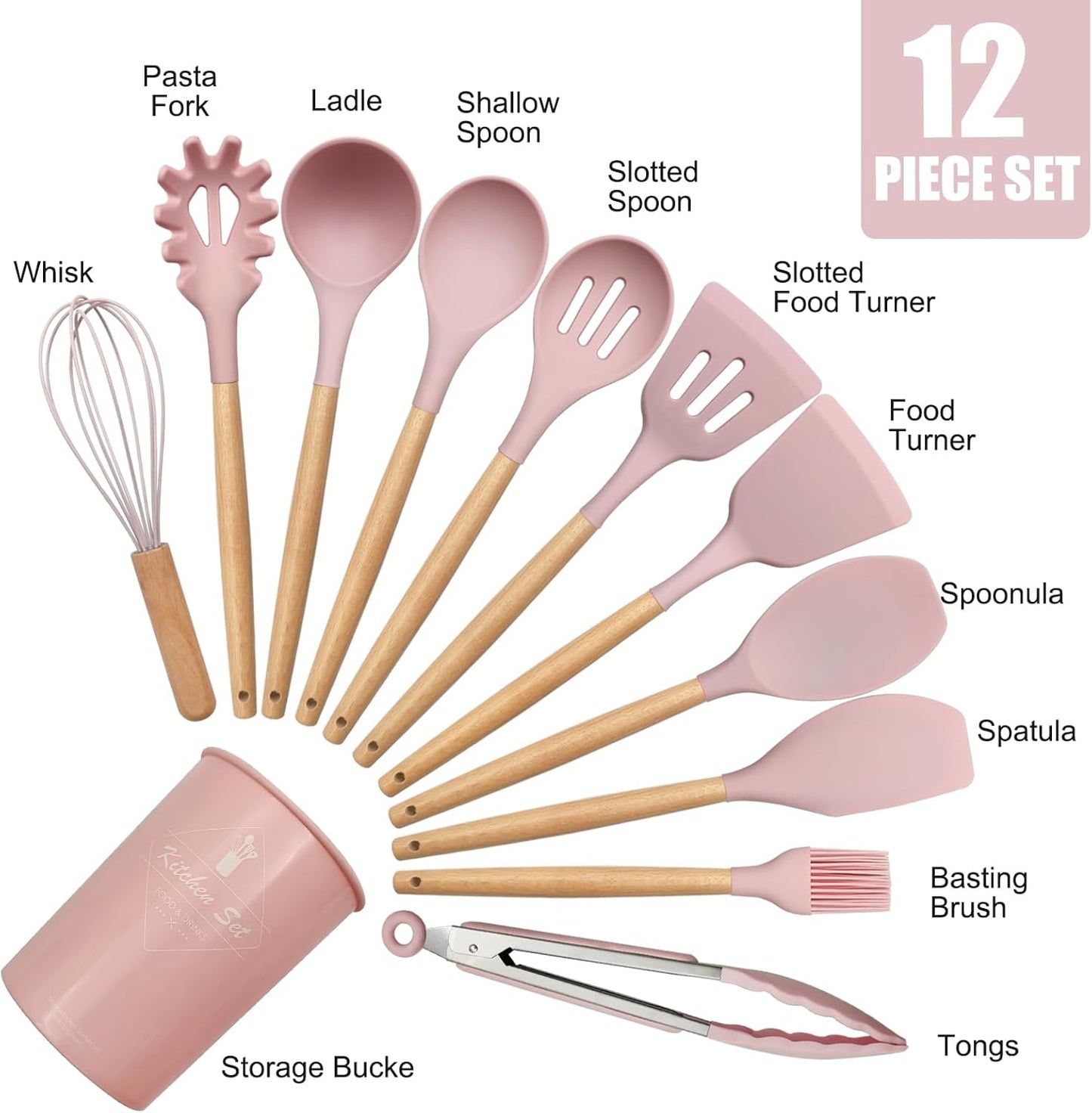 Kitchen Silicone Utensils 12 pieces Set