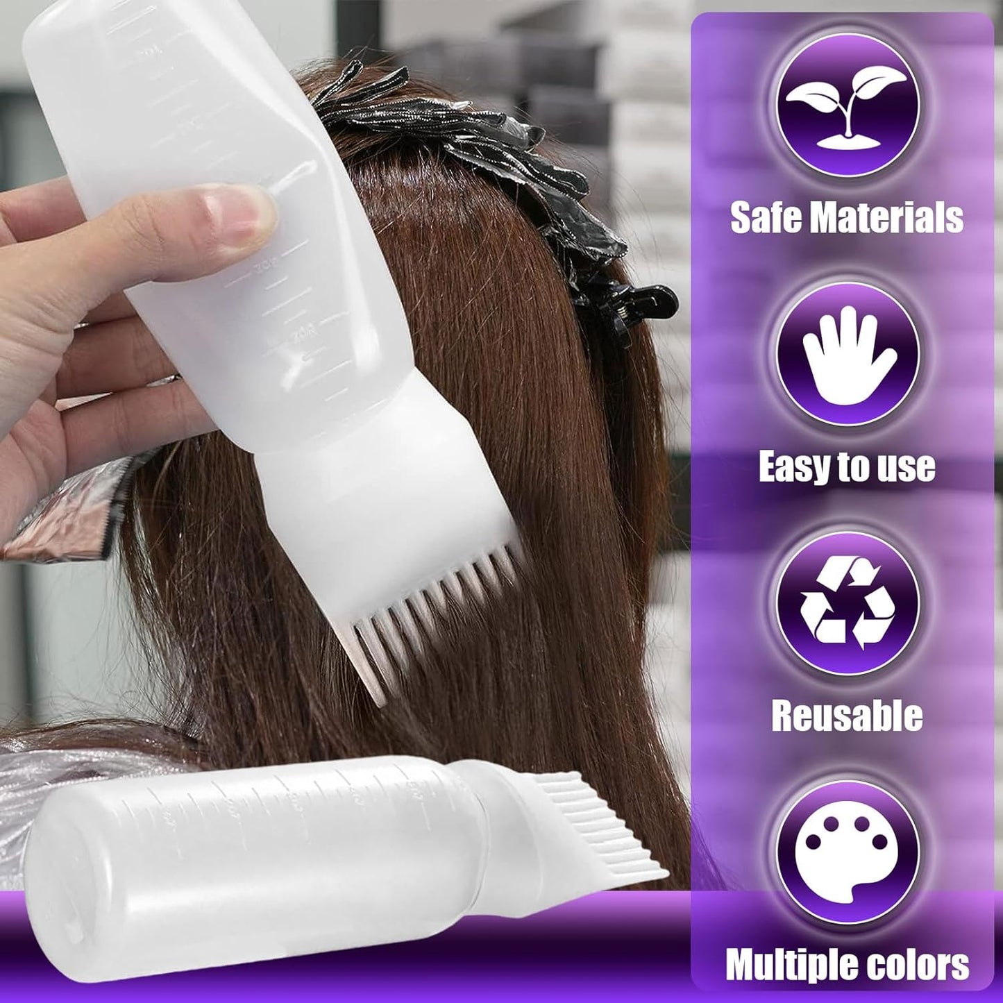Hair Dye Applicator Comb Bottle