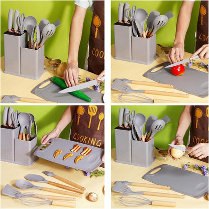 Kitchen Silicone Utensils 19 Pieces Set