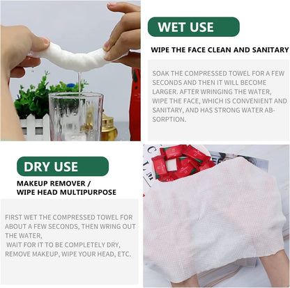 Compressed Magic Towel 20Pcs/Bag  Pure Cotton Compressed Portable Travel Facial Towel Washcloth Napkin Moistened Tissues
