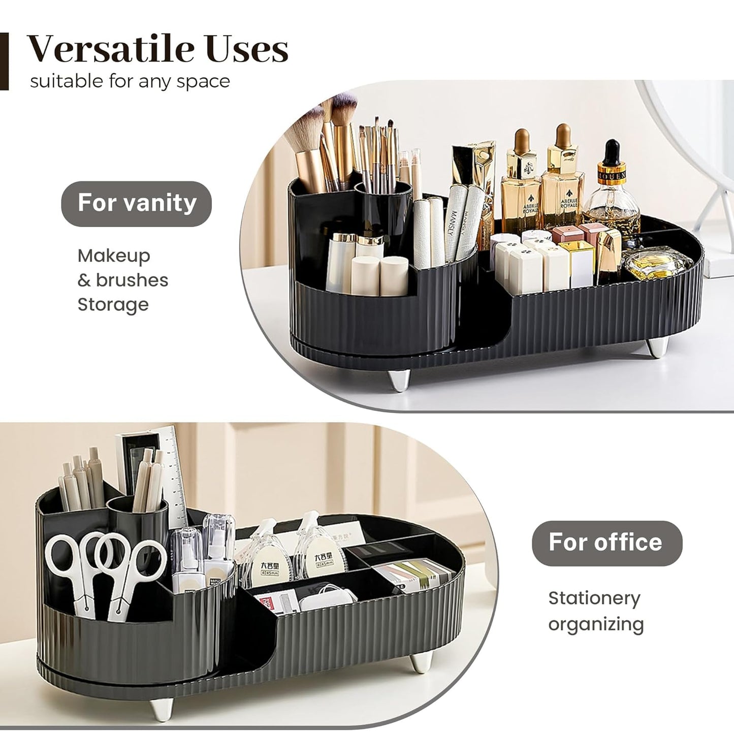 Large Rotating Makeup Organizer