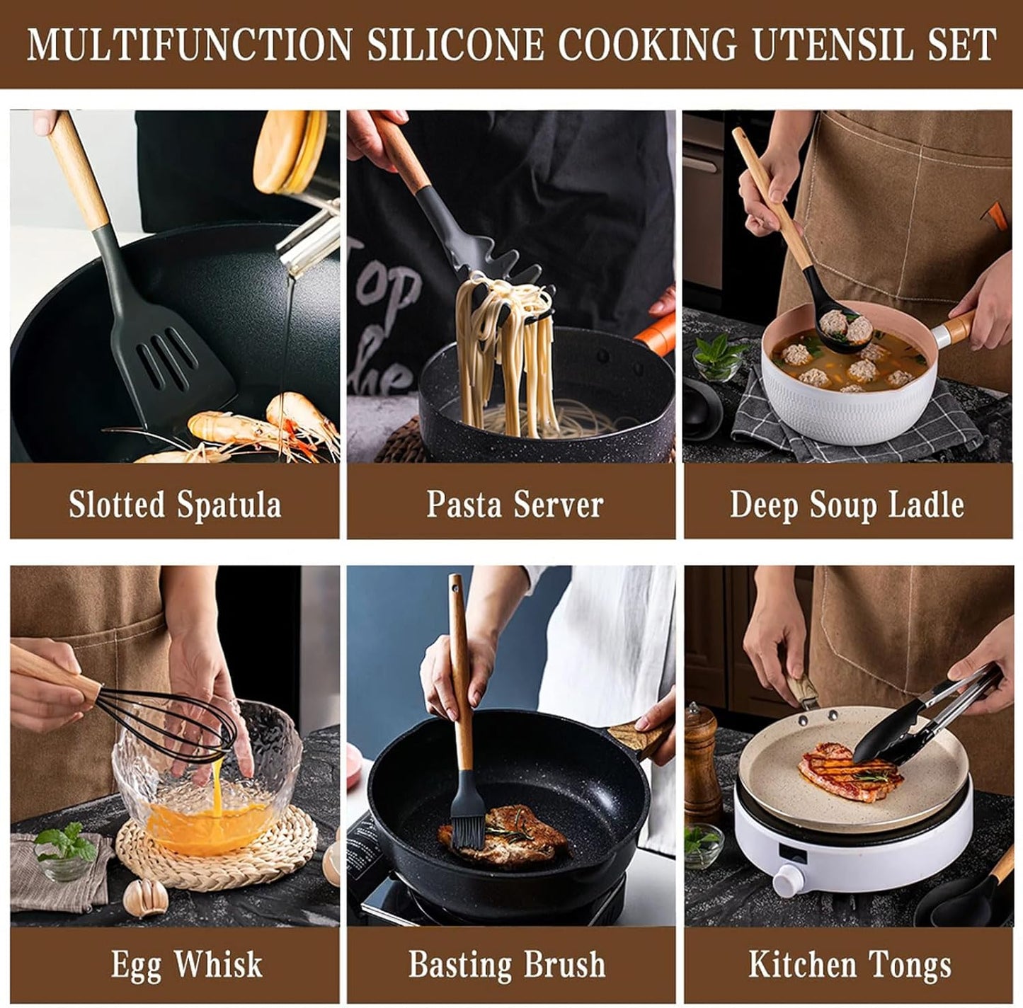 Kitchen Silicone Utensils 12 pieces Set