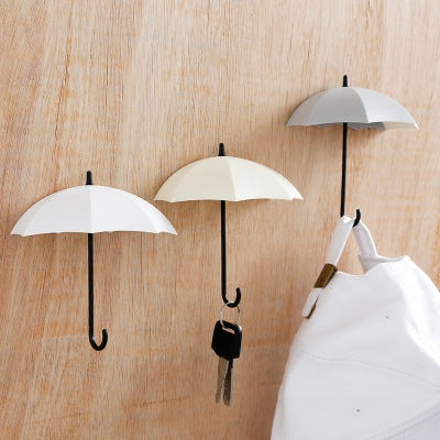 Umbrella Hooks , 3Pcs Lovely Umbrella adhesive hanger umbrella shape