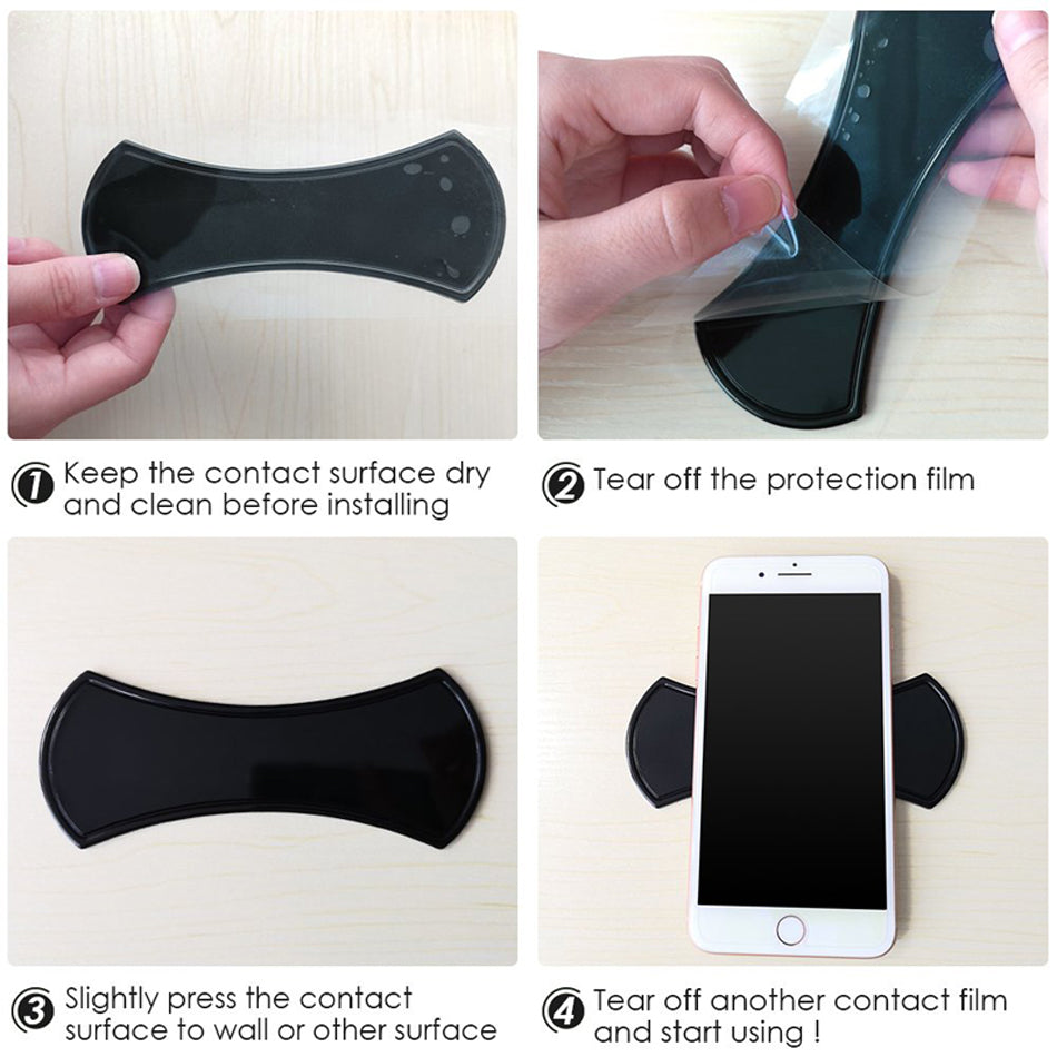 Gel Pad Phone Holder (2 pieces), Nano Rubber Pads, Universal Sticky Gel Pads Car Mount Cell Phone Holder