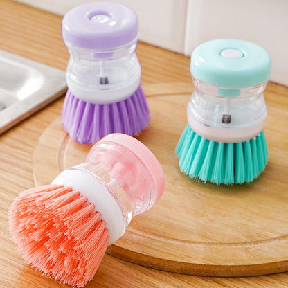 Soap Dispenser Brush for Cleaning Hot Plates, Steel Pots & Pans, Dishwasher Brush