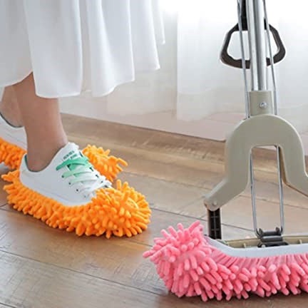 Mopping Slippers, Cleaning Slipper, Mop Shoe Microfibre Slippers for Cleaning, Multi-Function Floor Cleaning Shoe Covers